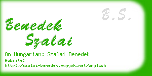 benedek szalai business card